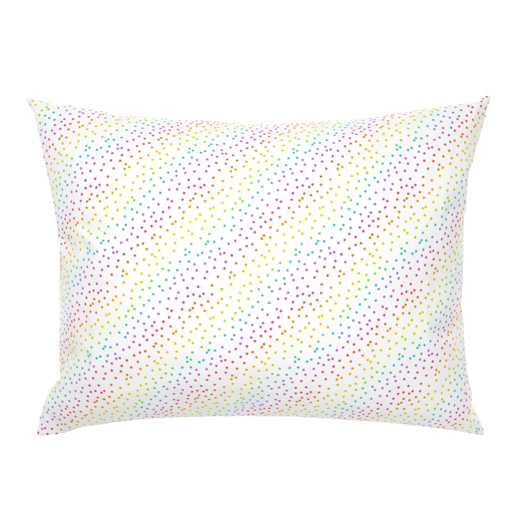 Bright Rainbow Confetti on White