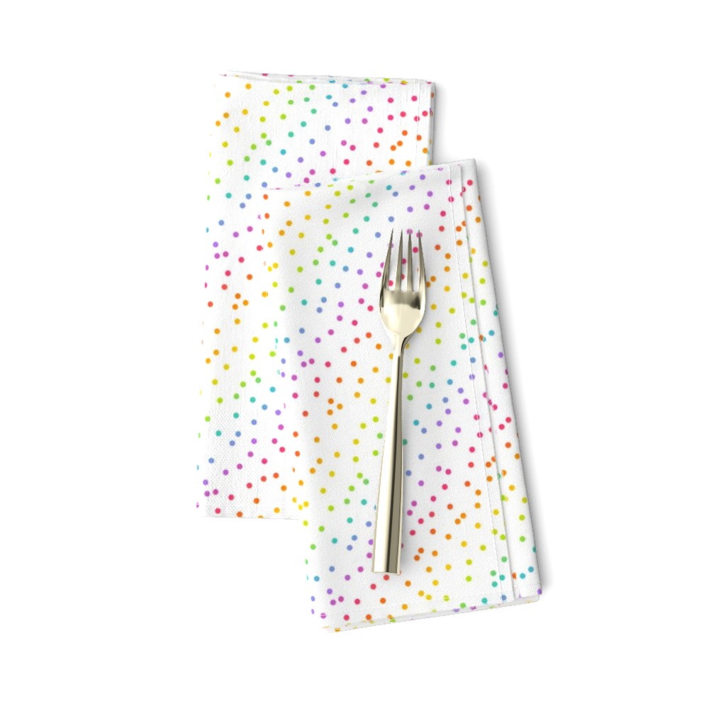 Bright Rainbow Confetti on White