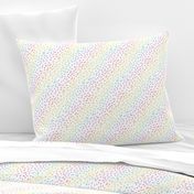 Bright Rainbow Confetti on White