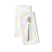 Bright Rainbow Confetti on White