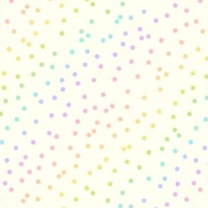 Pastel Rainbow Confetti on Cream