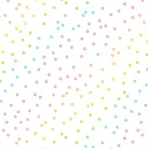 Pastel Rainbow Confetti on White