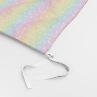 White Confetti on Horizontal Bright Rainbow Gradient