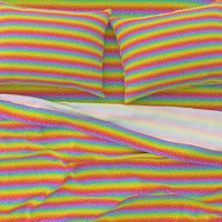 White Confetti on Horizontal Bright Rainbow Gradient