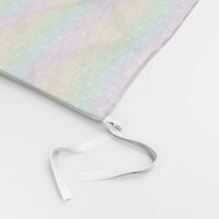 White Confetti on Horizontal Pastel Rainbow Gradient (Small Scale)