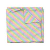 White Confetti on Diagonal Pastel Rainbow Gradient (Small Scale)