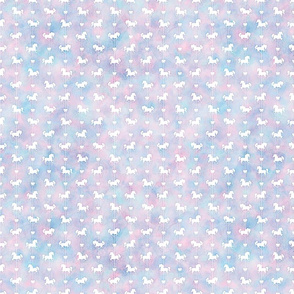 Micro Carousel Stripes Pattern in Cotton Candy Watercolor