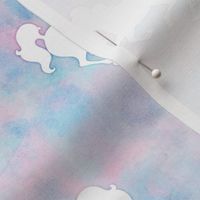 Horses and Bows Pattern in Cotton Candy Watercolor