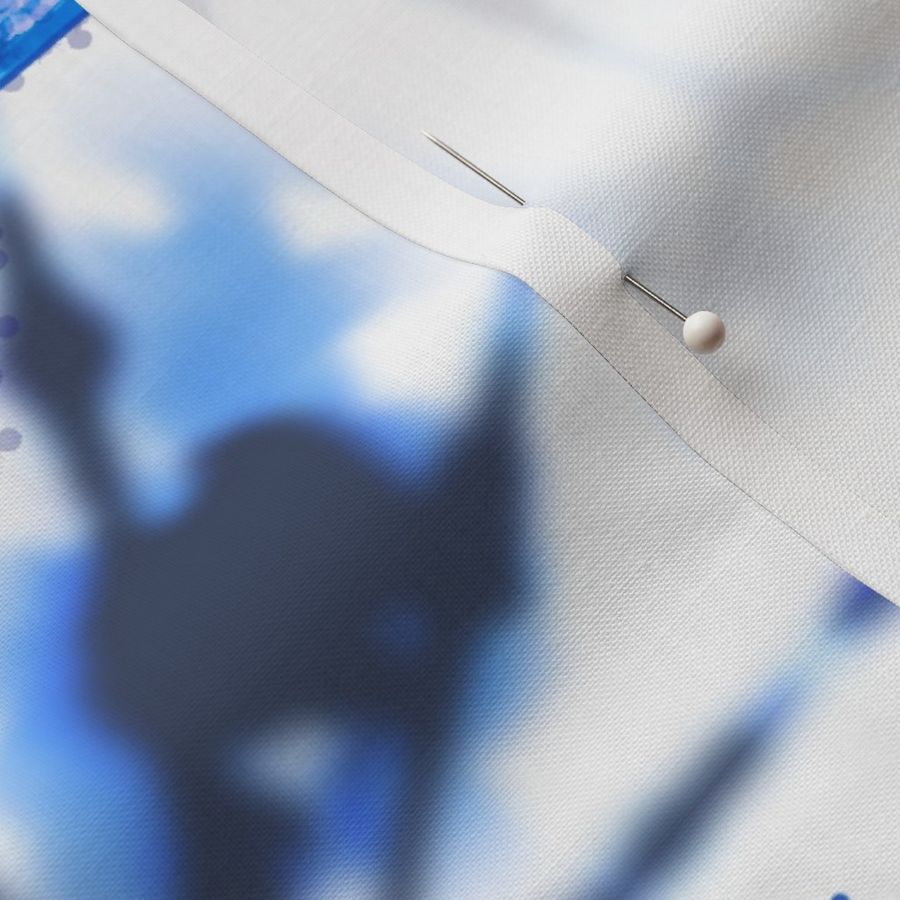 koi shibori blue and white tie dye Japanese carp fish