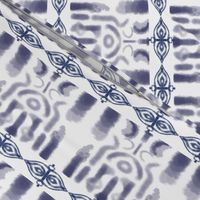 Indigo Ty-dye Shibori #2-white