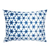 Shibori Stars Indigo // shibori tie dye geometric hexagon moroccan star faded boho indigo blue fabric