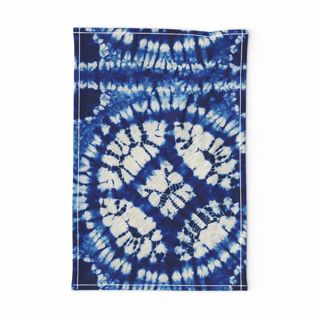 Shibori Indigo and Ivory Quilt Square - Design 8804707