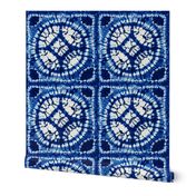 Shibori Indigo and Ivory Quilt Square - Design 8804707