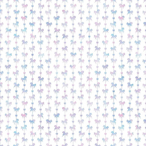 Micro Carousel Stripes Pattern in Cotton Candy Watercolor on White