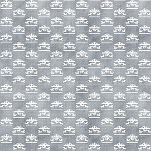 Micro Carousel Pattern in Grey Watercolor