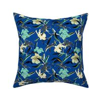 Verity Floral - Royal Blue