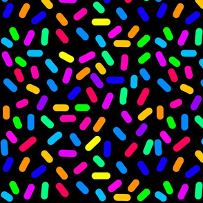 Rainbow Ticker Tape - black 