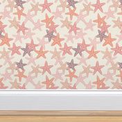 Starfish - pink and mauve - summer beach nautical - LAD19