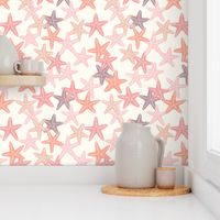 Starfish - pink and mauve - summer beach nautical - LAD19