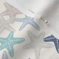 Starfish - multi blue - summer beach nautical - LAD19