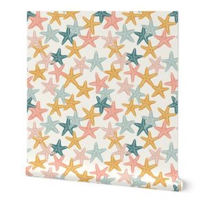 Starfish - butterscotch - summer beach Fabric | Spoonflower