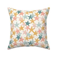 Starfish - butterscotch - summer beach nautical - LAD19