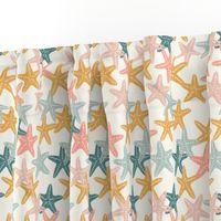 Starfish - butterscotch - summer beach nautical - LAD19