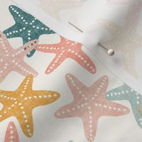 Starfish - butterscotch - summer beach nautical - LAD19