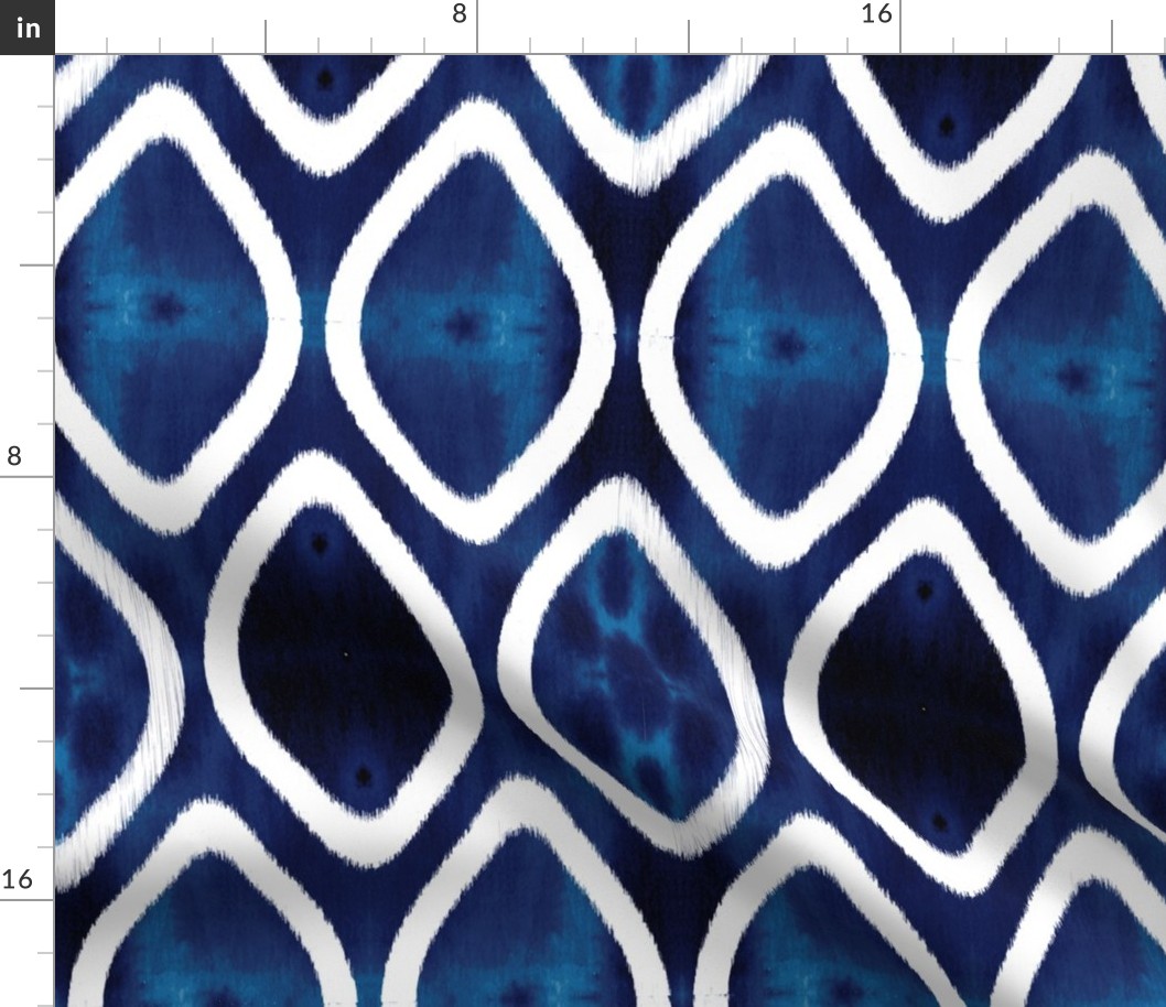 shibori diamonds - indigo