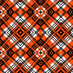 The Orange and the Black: Diamond Plaid