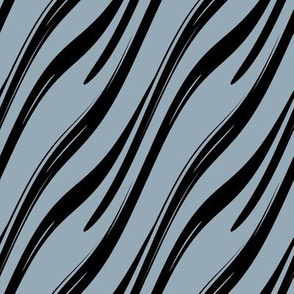 Zebra Cat -- gray and black