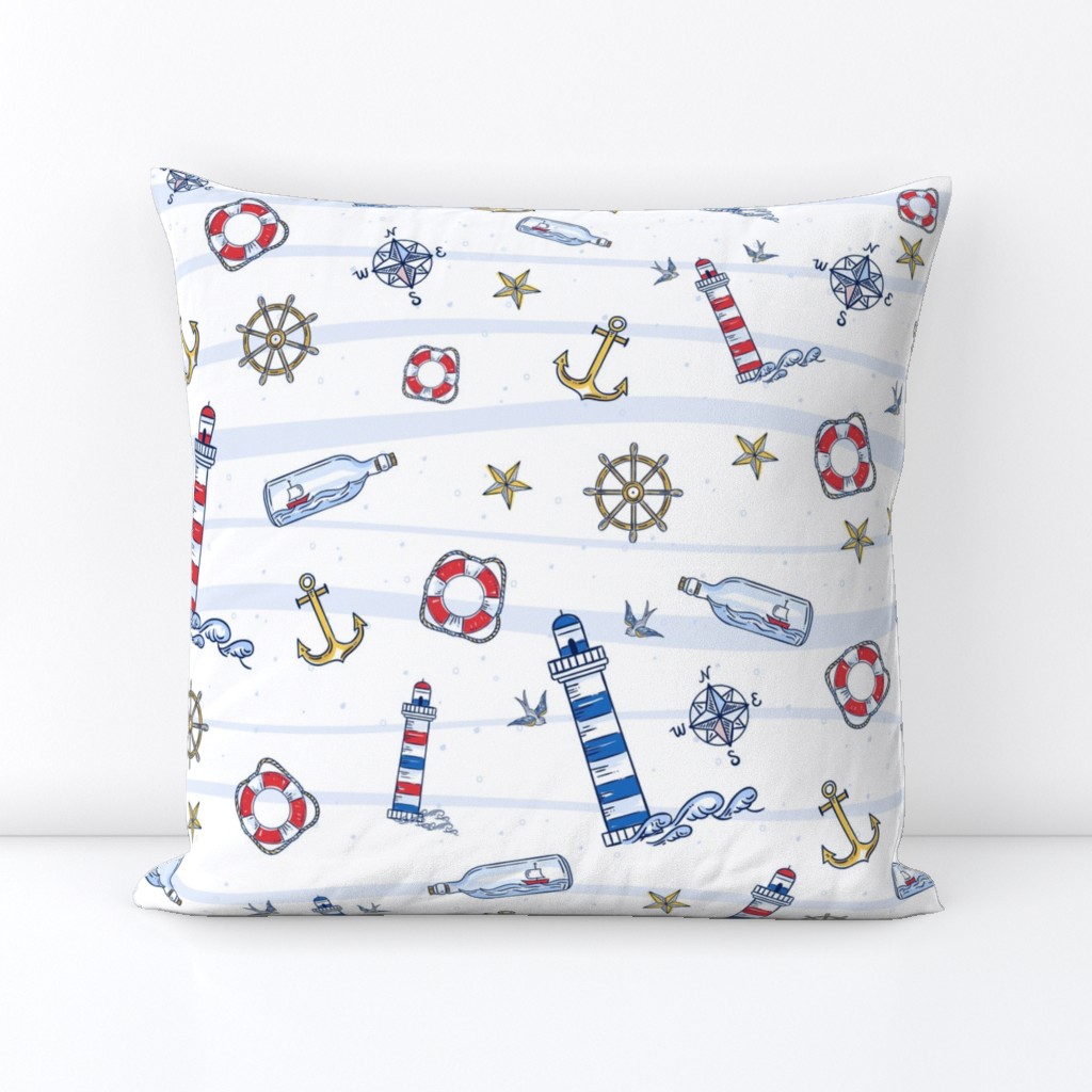 Red White And Blue Nautical