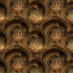 Vatican Spiral Stairs (Textured, Postmarked Vertical)