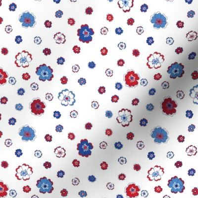 Kitchenette Floral MINI - Patriotic