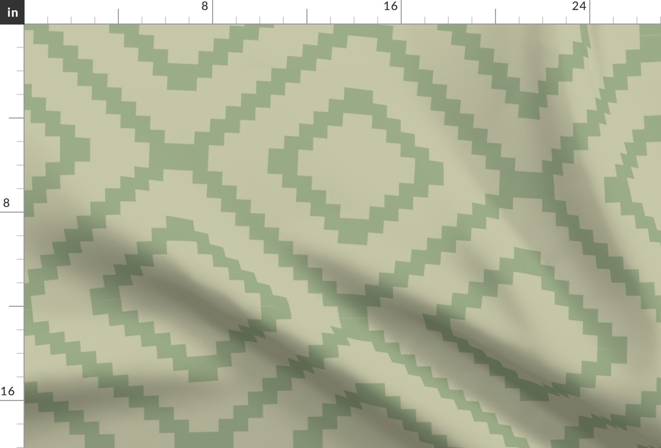 diagonal check lines green floor mat
