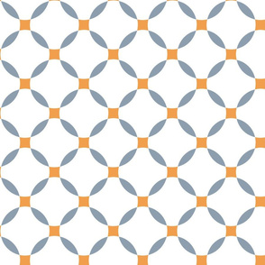 basic curved lattice blue orange
