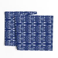 Indigo Tie-dye Shibori #2 Wht & Blue