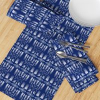 Indigo Tie-dye Shibori #2 Wht & Blue