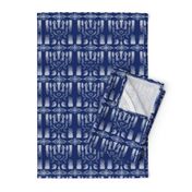 Indigo Tie-dye Shibori #2 Wht & Blue