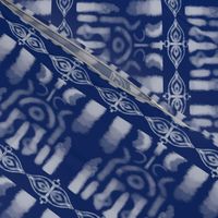 Indigo Tie-dye Shibori #2 Wht & Blue