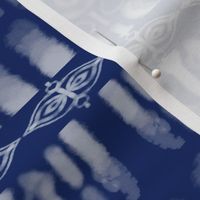 Indigo Tie-dye Shibori #2 Wht & Blue