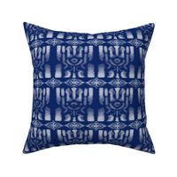 Indigo Tie-dye Shibori #2 Wht & Blue