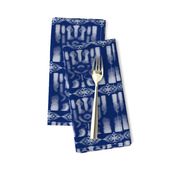 Indigo Tie-dye Shibori #2 Wht & Blue