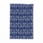 Indigo Tie-dye Shibori #2 Wht & Blue