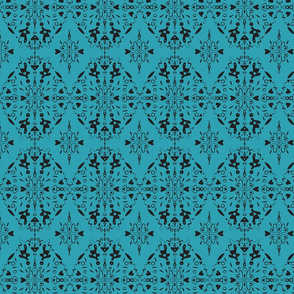 Turquoise Damask