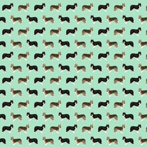 TINY - sheltie dog fabric tri colored black and tan sheltie shetland sheepdog sable and white dogs, best dog fabric