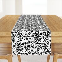 Abstract Minimalism Floral in White and Black