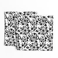 Abstract Minimalism Floral in White and Black