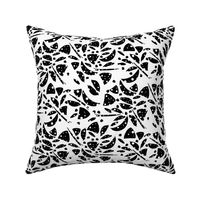 Abstract Minimalism Floral in White and Black
