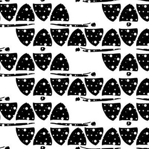 Black & White Dotted Triangles Abstract Minimalism